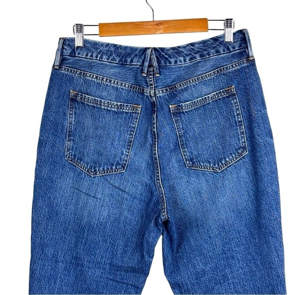 GOOD AMERICAN GOOD VINTAGE RIPPED RIGID COTTON ANKLE STRAIGHT LEG JEANS - Picture 7 of 14